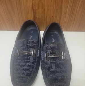 MARCO VITALE moccasin shoes with Greek baroque quadrant embroidery for men,